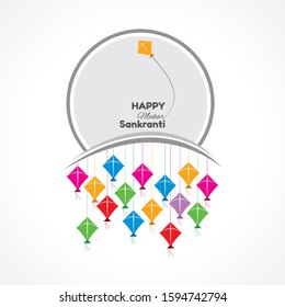 Illustration of greeting for Makar Sankranti Festival