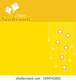 Illustration of greeting for Makar Sankranti Festival