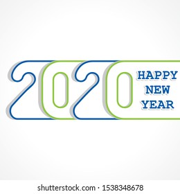 Illustration of greeting for new year 2020 stock vector