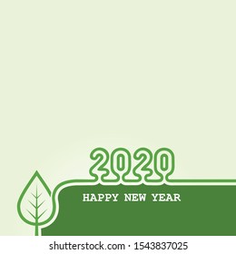 Illustration of greeting for new year 2020 stock vector