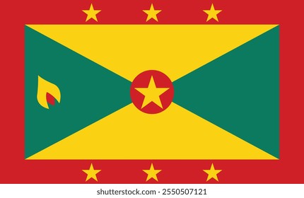 Illustration of Grenada national flag