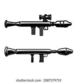 Illustration von Grenade-Trägerraketen . Design-Element für Logo, Label, Zeichen, Emblem. Vektorgrafik