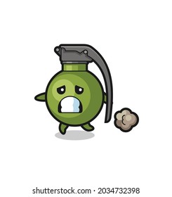 Illustration der Granade aus Angst , süßes Design für T-Shirt, Aufkleber, Logo-Element