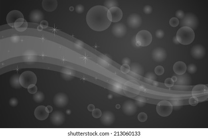 Illustration of a grey bubbles background