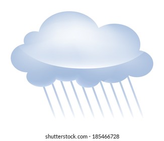 Illustration of a grey storm cloud representing rainy weather. Eps10 Vector.