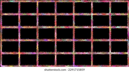 Illustration of a grid with a 7x5 layout, 35 empty fields ideal for a calendar