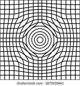 Illustration of a grid formed by a perpendicular arrangement of smooth lines on a white background.