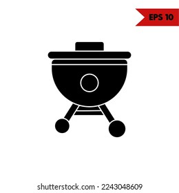 illustration of grill glyph icon