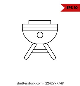 illustration of grill line icon