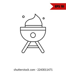 illustration of grill line icon