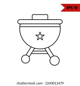 illustration of grill line icon