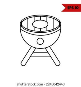 illustration of grill line icon