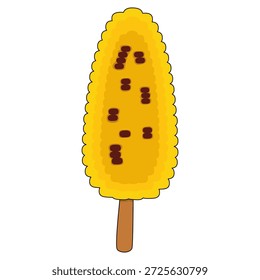 Illustration of a Grilled Corn