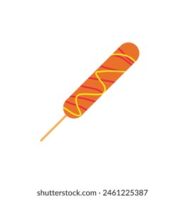 illustration of grilled sausage with additional sauce to complement your food design
