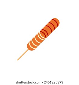 illustration of grilled sausage with additional sauce to complement your food design