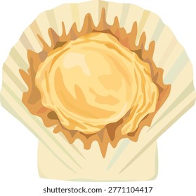 Illustration of grilled scallops (vector material)