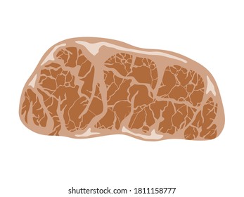 Illustration of grilled steak meat.