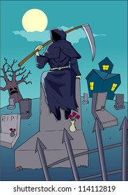 Illustration of the grim reaper