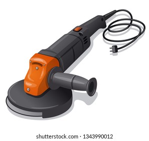 illustration of grinder machine electric work tool