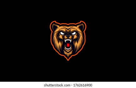 Illustration of grizzly bear vector
