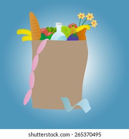 Illustration of grocery