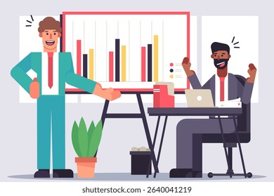 illustration of a group of people doing training business