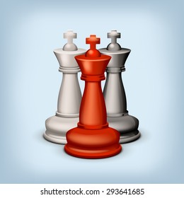 illustration of group of three kings different color