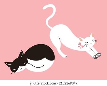 Illustration of a growing cat
