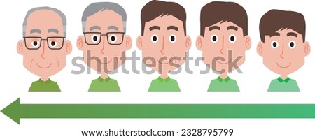 Illustration of a growing man