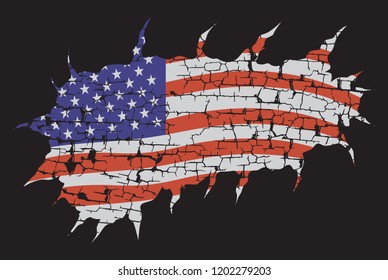 illustration grunge America flag