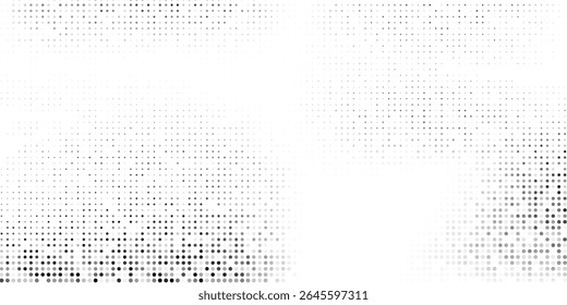 Illustration grunge dotted halftone gradient texture. Vanishing polka dot modern abstract simple art