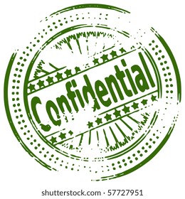 Illustration of a grunge rubber ink stamp on white background