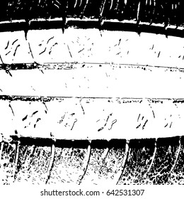 Illustration with grunge tire texture.