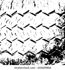 Illustration with grunge tire texture.