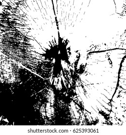 Illustration with grunge tree texture.