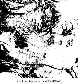 Illustration with grunge tree texture.
