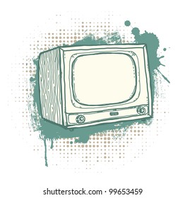 Illustration of grunge tv