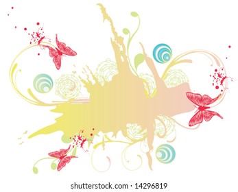 Illustration of a grungy background