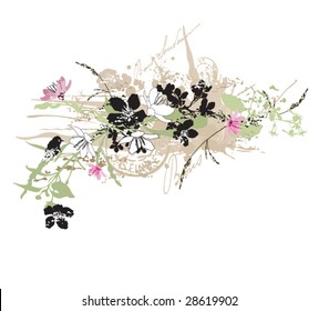 Illustration of a grungy background