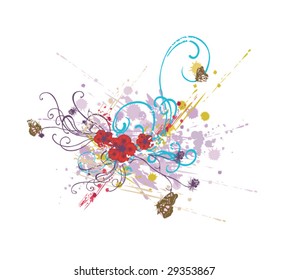 Illustration of a grungy background