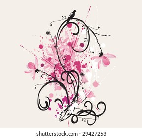 Illustration of a grungy background