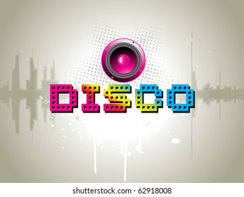 illustration of grungy disco background