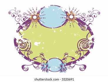 Illustration of a grungy frame