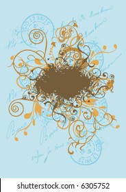 Illustration of a grungy frame