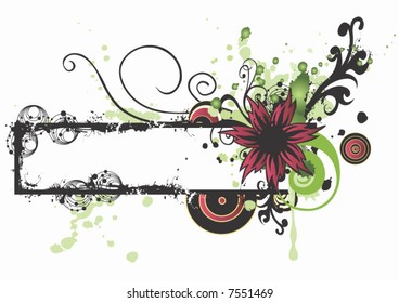 Illustration of a grungy frame