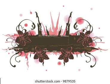 Illustration of a grungy frame