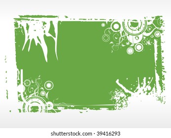 illustration of grungy frames with grunge and circle
