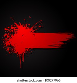 illustration of grungy stain on black background