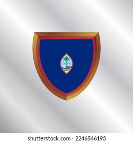 Illustration of Guam flag Template