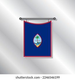 Illustration of Guam flag Template